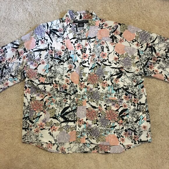 Sakura Blossom Mini Kimono Robe With Pockets - Picture 12 of 16
